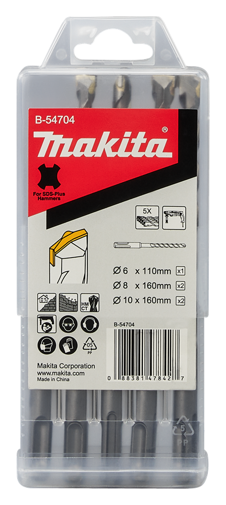 Makita accessoires b2s: betonborenset 5-delig - b-54704 b-54704