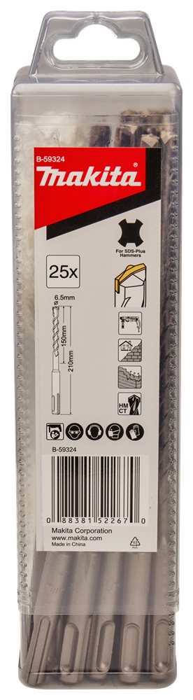 Makita accessoires b2s: betonboor 6,5x210mm - b-59324 b-59324