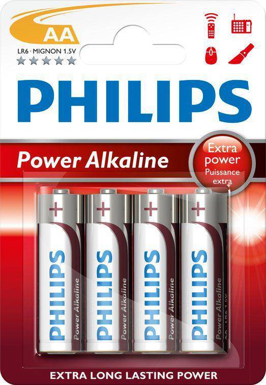Philips power alkalisch aa lr6 penlite op kaart