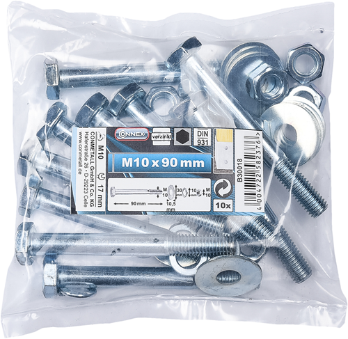 Connex bout 10x90 + moer+sr+gr bag 10st - b30018