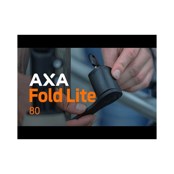 Axa vouwslot fold 80 lite duo pack met gelijksluitende sleutels - zwart
