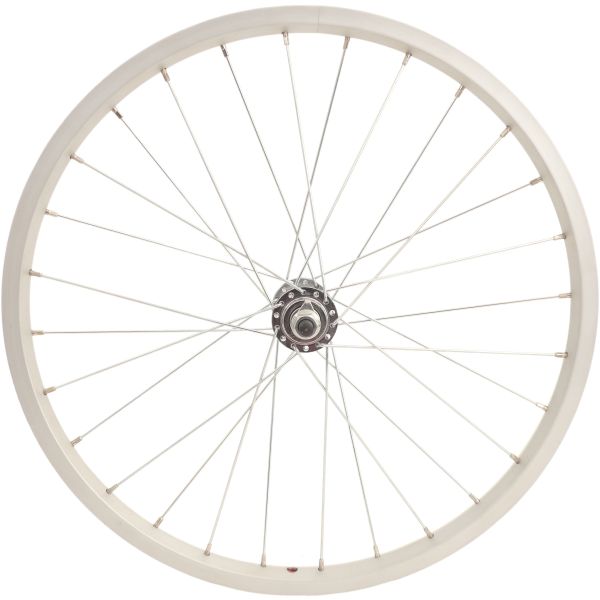 Voorwiel 20*175 aluminium vaste as - zilver