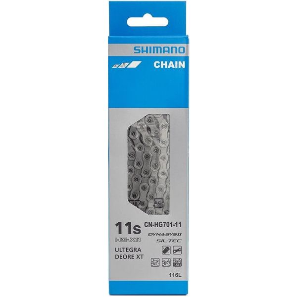 Shimano HG701 11-speed ketting - staal - race MTB E-bike - zilver