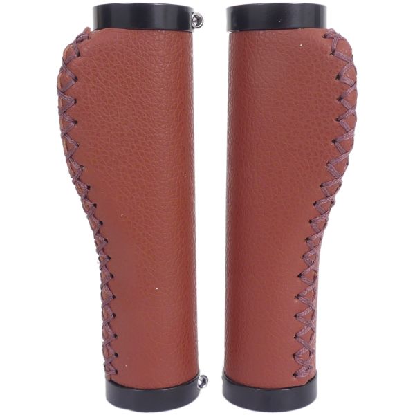 Edge leather grip set with lockring - camel brown - 135 135mm (workshop packaging)