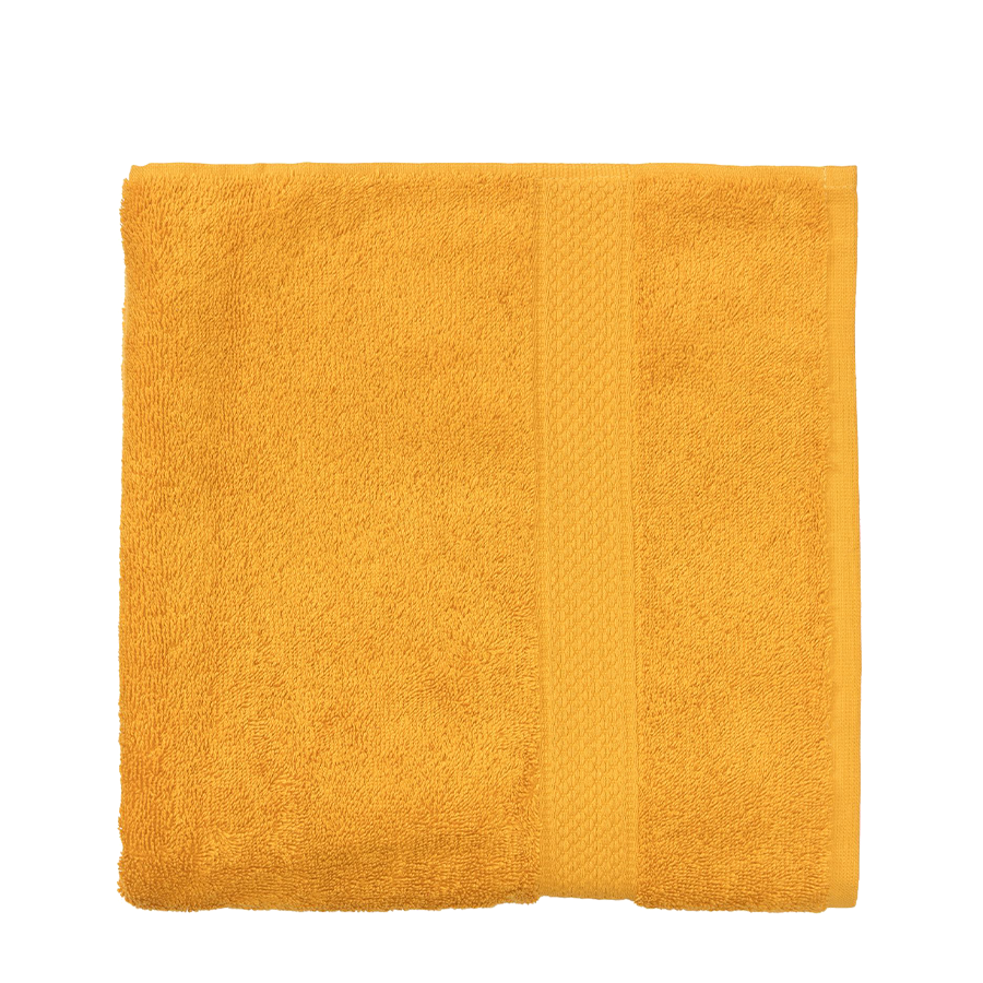 Badhanddoek okergeel 60x110cm 2 stuks