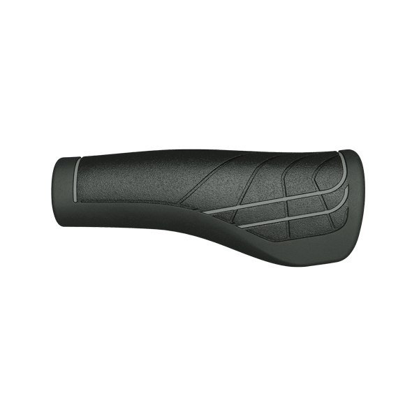 Herrmans LINE DD36 - Ergonomisch verstelbaar fietshandvat zwart grijs 124 90mm