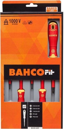 Bahco 5 dlg geisoleerde schroevendraaier slot-ph | b220.005