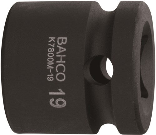 Bahco slagdop 1 2 | kort | zeskant | gefosfateerd | 19 mm - k7800m-19