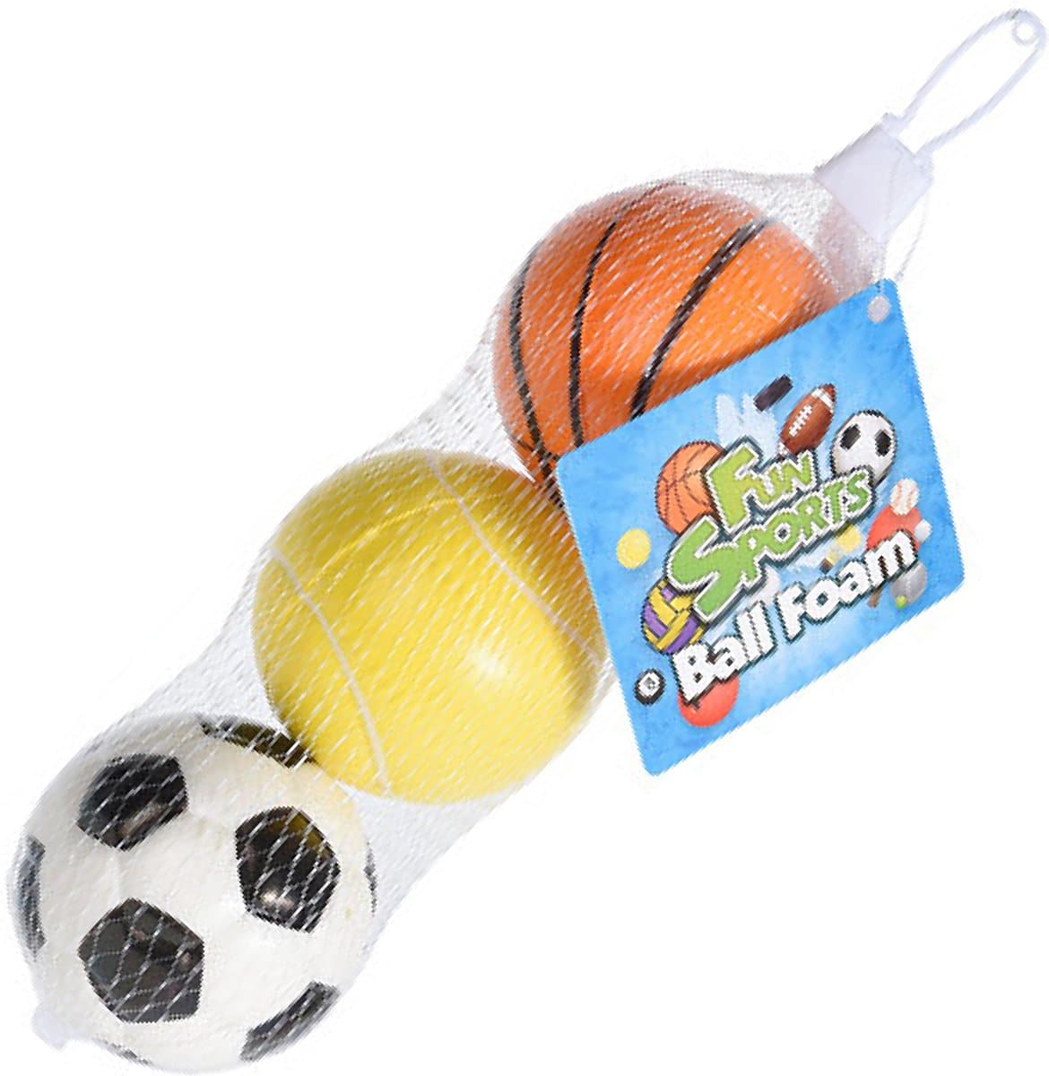 Cilgro fun sports foamballen 3 stuks in netje