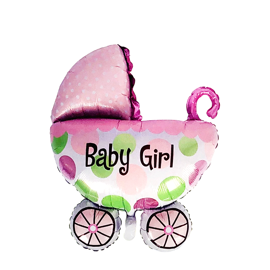 Ballon folie kinderwagen baby girl 108x82cm