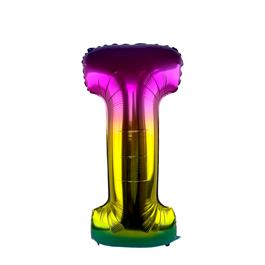 Ballon folie letter i rainbow 86cm
