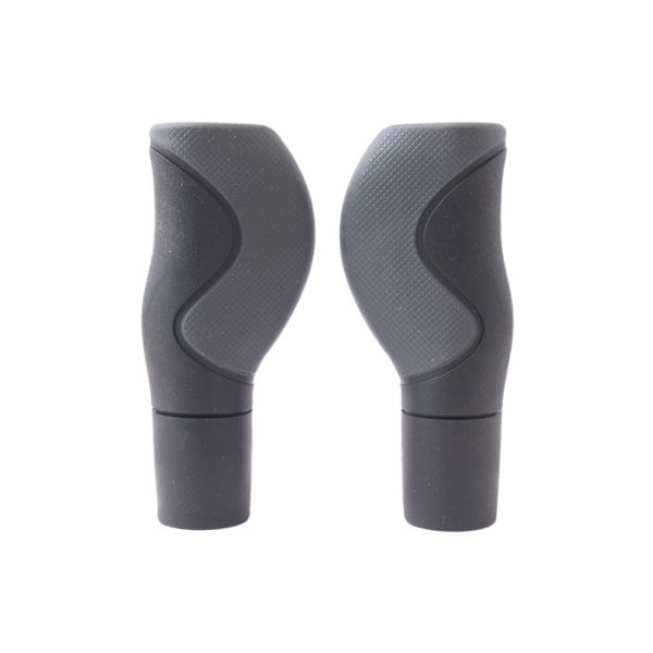 Jeu de poignées Ergo 2-composants Noir Gris 130 130mm - ouvert sur 1 côté