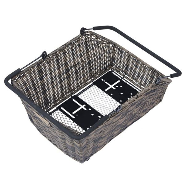 Basil fietsmand cento rotan look multi systeem 41 x 25 x 12 cm - bruin