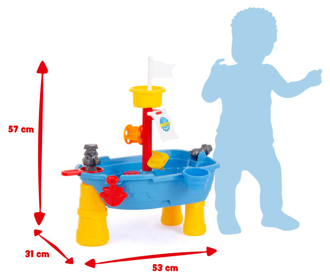 Strandspeelgoed compacte zand- en watertafel met accessoires 21-delig