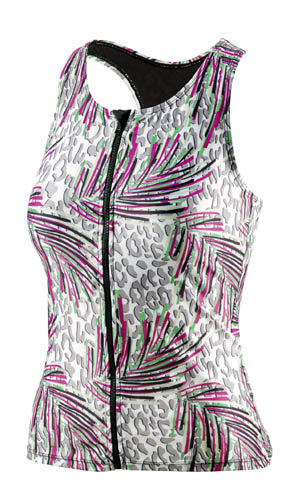 tanktop BEsuit dames C-cup polyamide elastaan roze groen mt 48