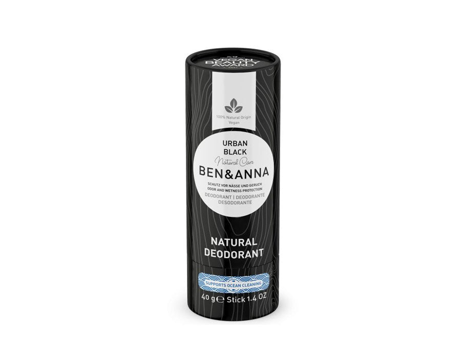 Ben Anna deodorant in papiertube - urban zwart - 40 gram