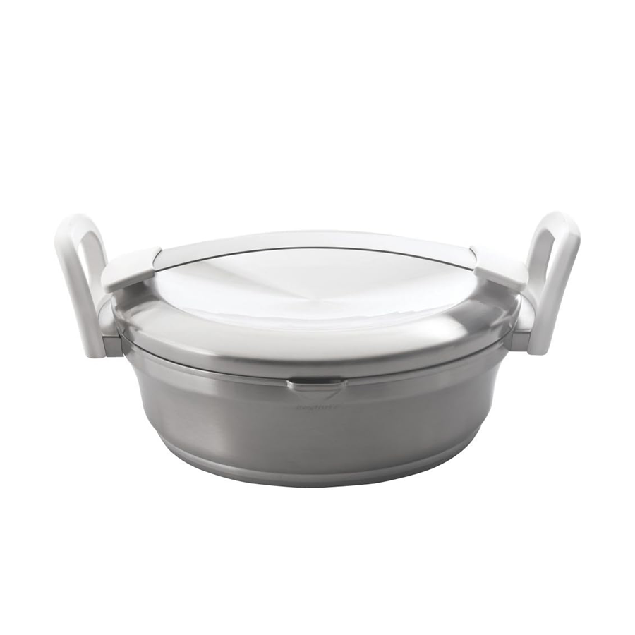 Berghoff auriga sauteerpan 2 handvaten met deksel wit ø24cm