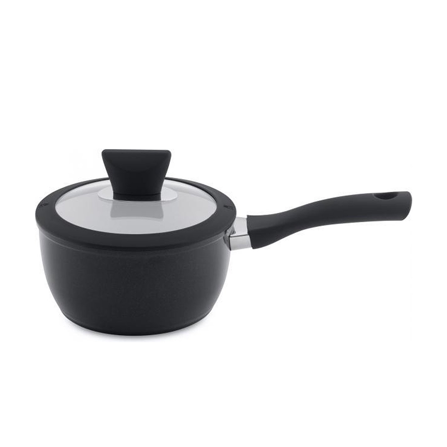 Berghoff eclipse steelpan met deksel zwart keramisch ø16cm