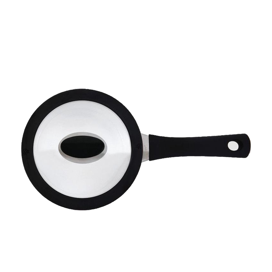 Berghoff eclipse steelpan met deksel zwart keramisch ø16cm