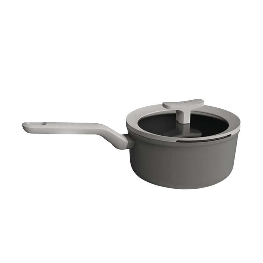 Berghoff leo lite steelpan met deksel grijs ø16cm