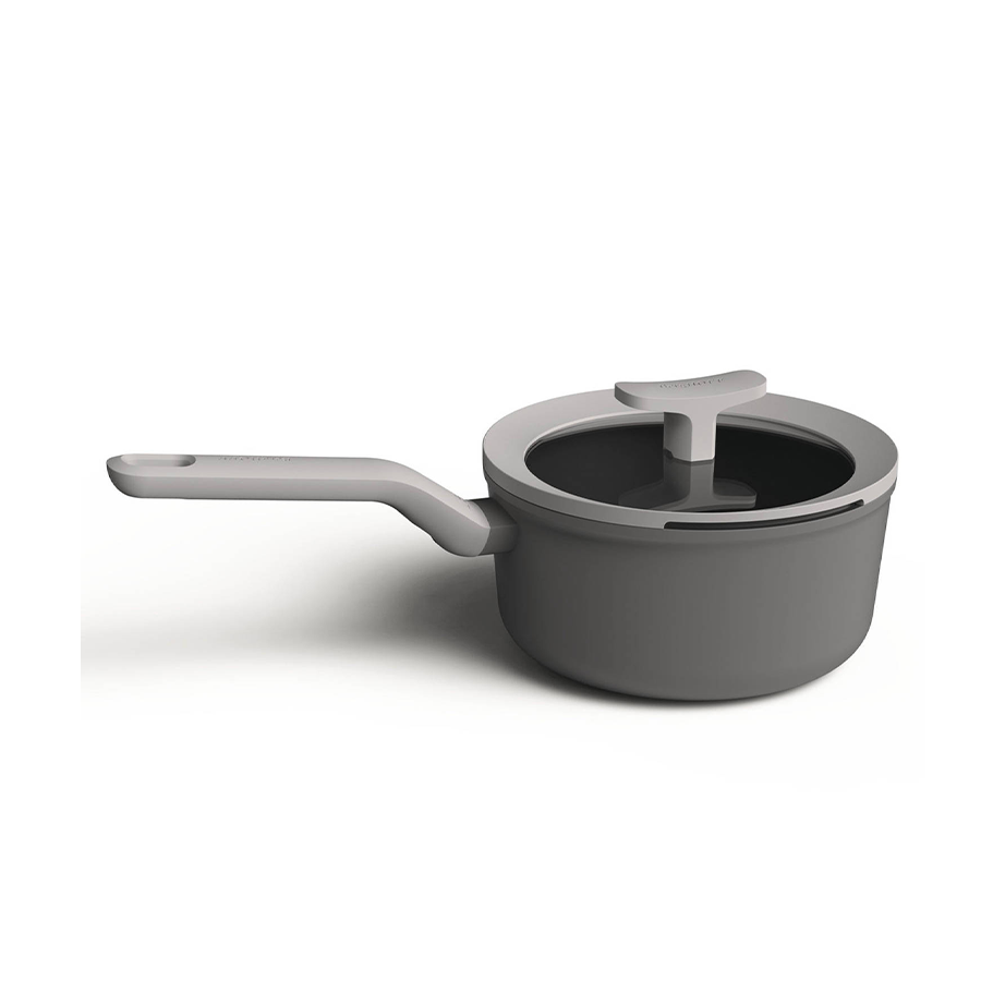 Berghoff leo lite steelpan met deksel grijs ø18cm
