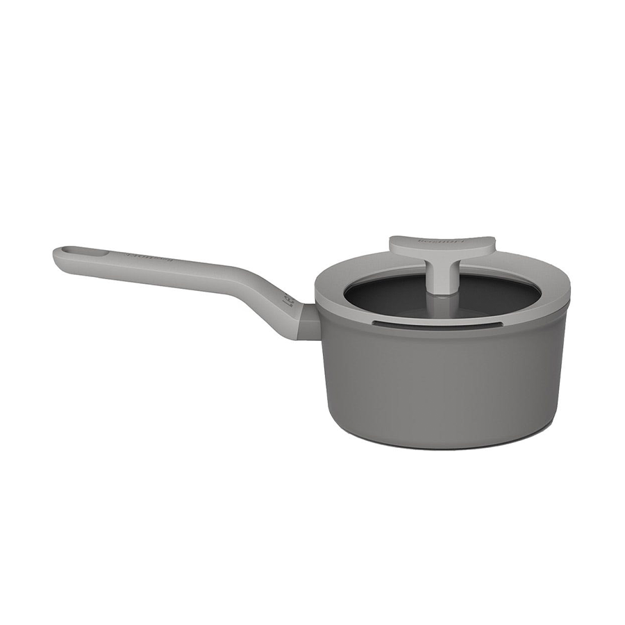 Berghoff leo lite steelpan met deksel grijs ø20cm