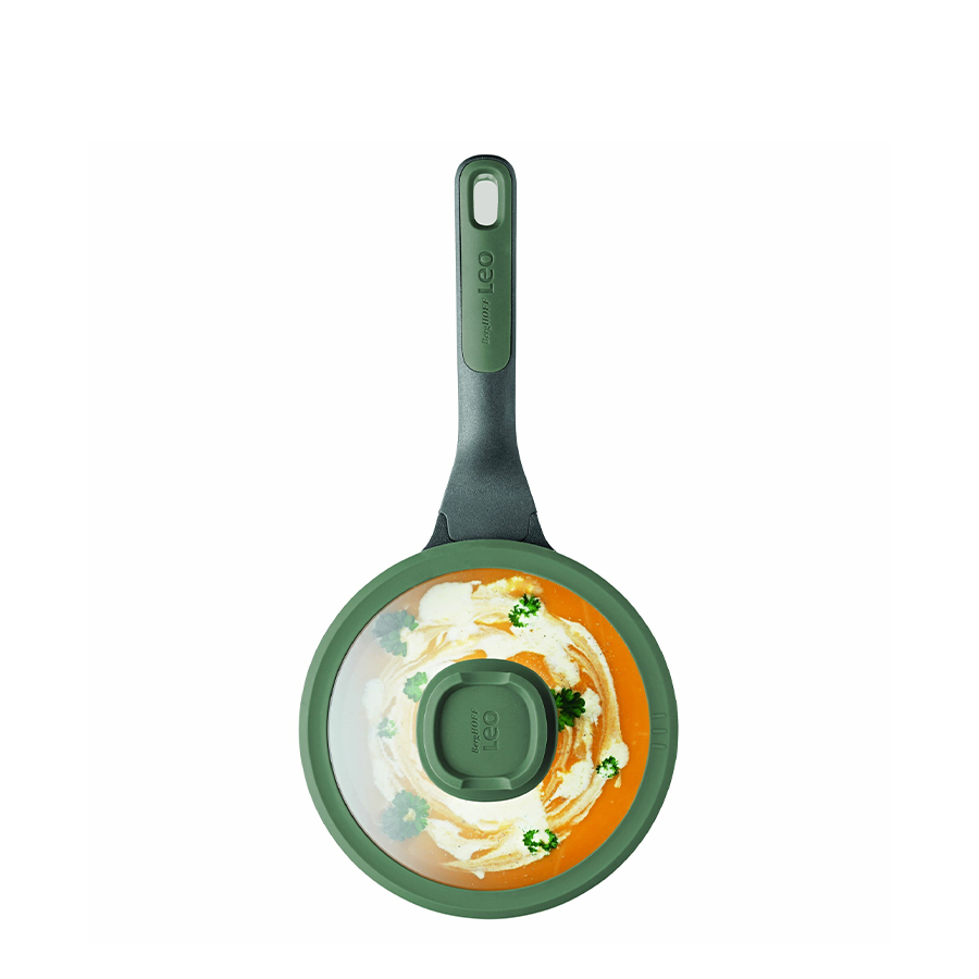 Berghoff leo steelpan met deksel groen ø18cm