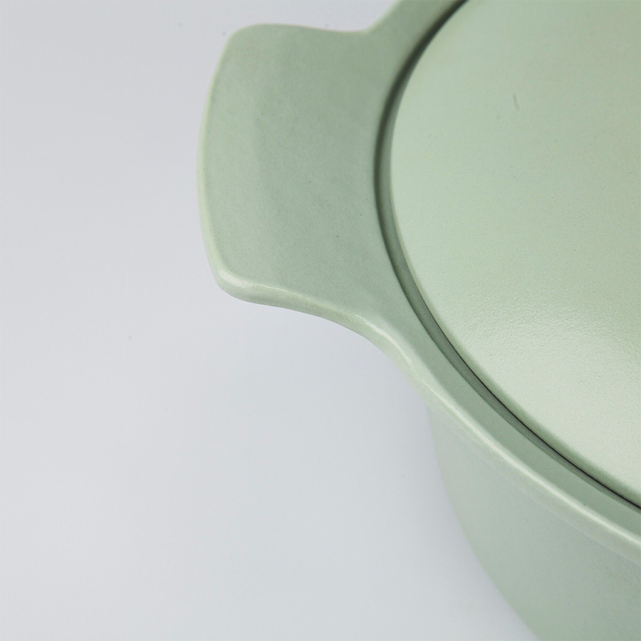 Berghoff ron kookpot met deksel gietijzer groen ø24cm