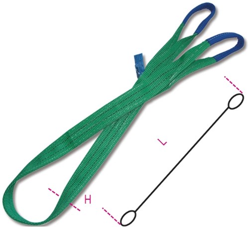 Beta 8153 2-t2-hijsbanden, groen - 081530020