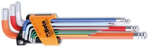 Beta 96bp-cl sc9 9-delig set haakse zeskant stiftsleutels | gekleurd - 000961619 000961619