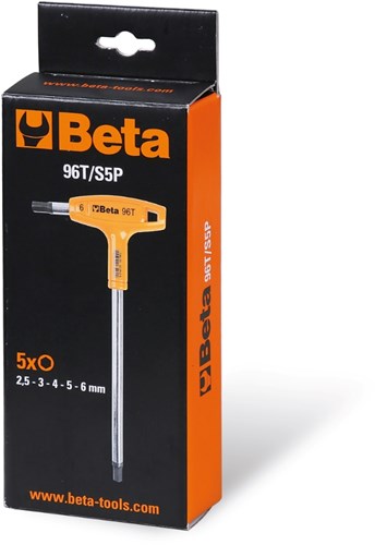 Jeu de clés à douilles hexagonales Beta Tools 96T S5P (5 pièces)