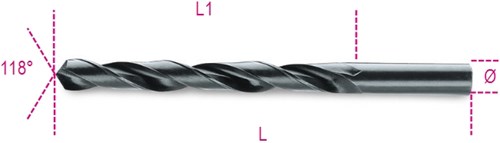 Beta spiraalboren, korte uitvoering hss gewalst 410 4,00 - 004100076