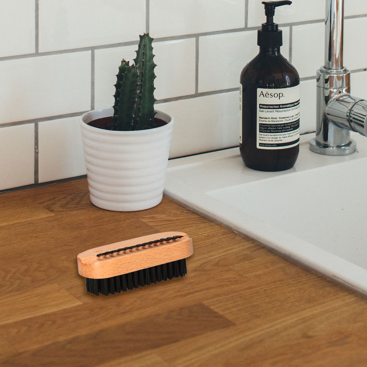 Badplezier nagelborstel hout varkenshaar