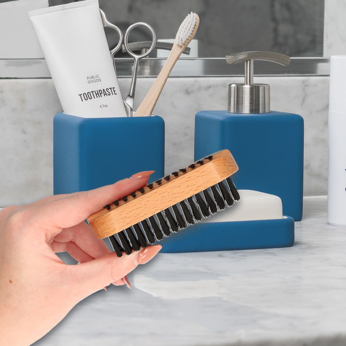 Badplezier nagelborstel hout varkenshaar