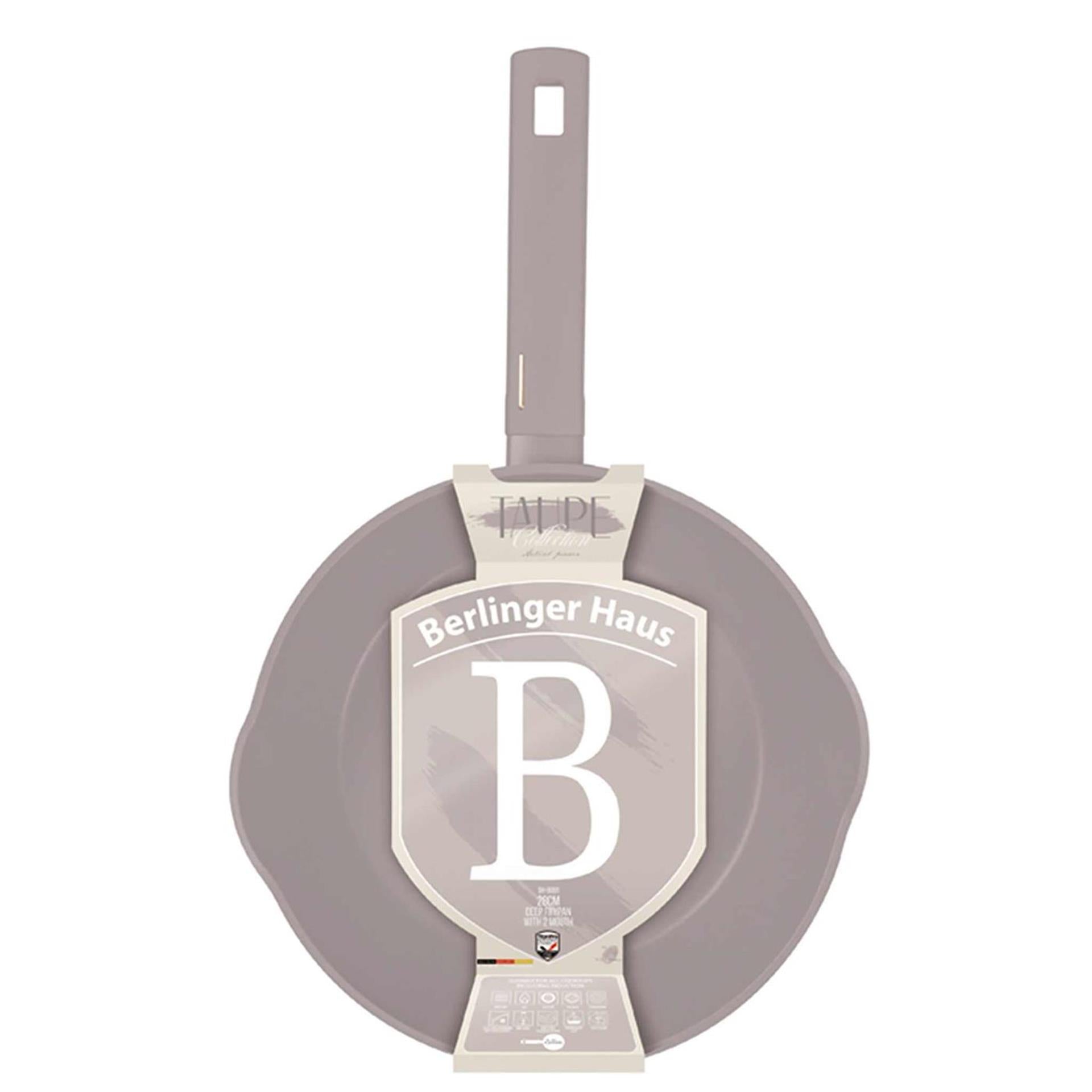 Berlingerhaus diepe koekenpan 28cm taupe