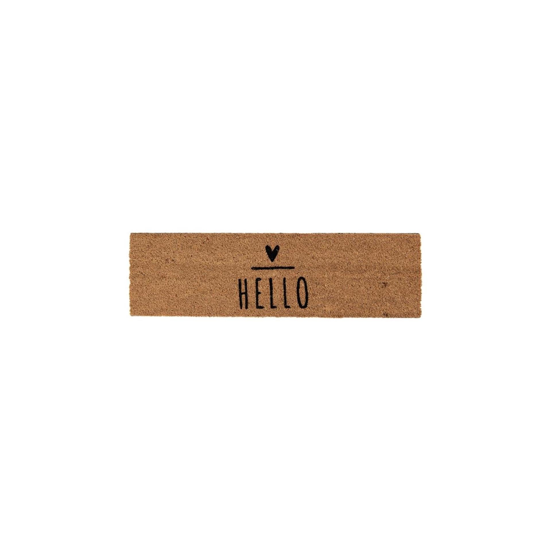 Clayre eef deurmat hello kokos 75x22cm