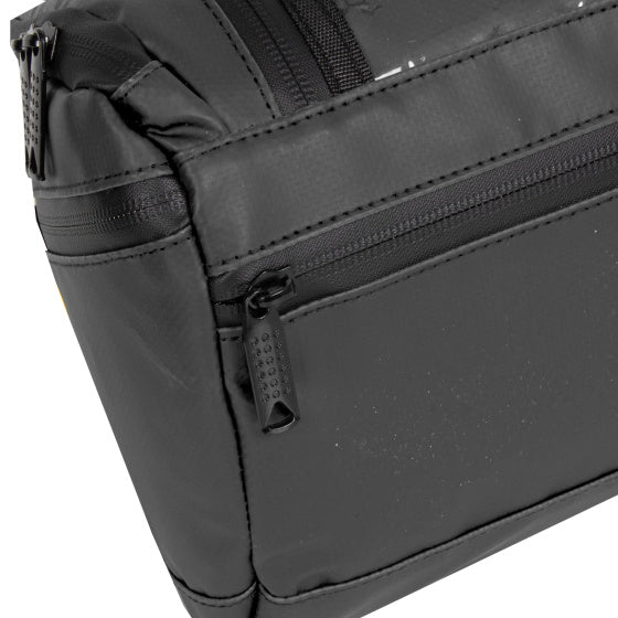 Bike carbon waterafstotende stuurtas met schouderhengsel 5l zwart