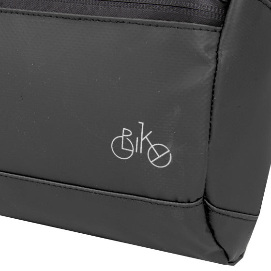 Bike carbon waterafstotende stuurtas met schouderhengsel 5l zwart