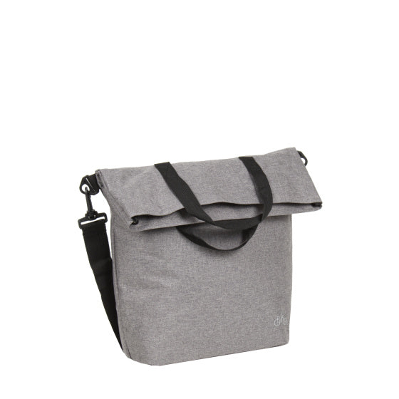 Bikedrops shopper fietstas met schouderhengsel nylon 12l grijs