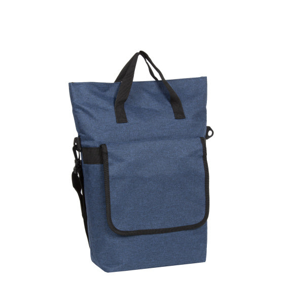 Bikedrops shopper fietstas met schouderhengsel nylon 12l navy