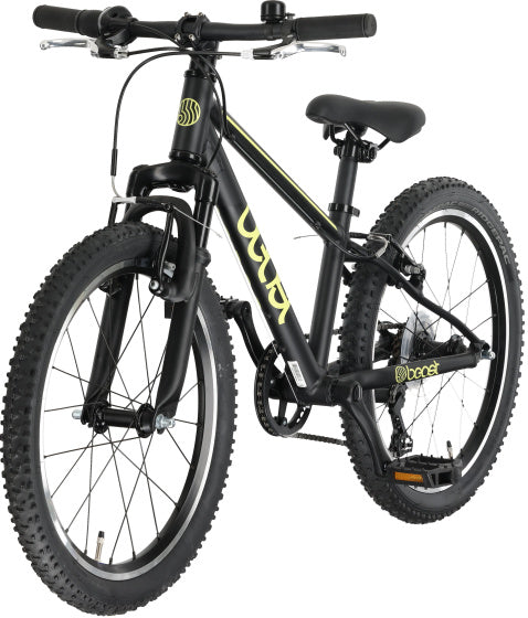 Bikefun the beast 20 inch 28 cm jongens 6v v-brakes matzwart geel