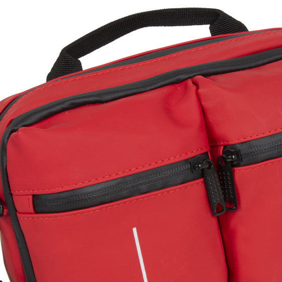 Bike splash waterafstotende stuurtas met schouderhengsel 3l rood