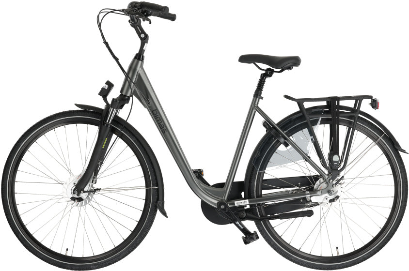 Bimas city 7.3 28 inch 50 cm dames 7v rollerbrake matgrijs