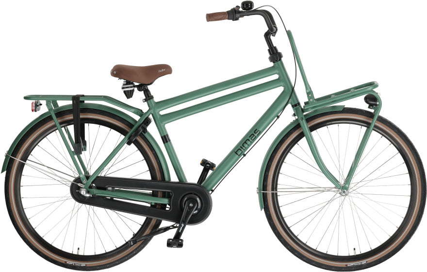 Bimas transporter 3.0 28 inch 50 cm heren 3v terugtraprem matgroen