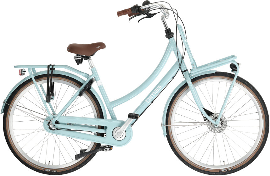 Bimas transporter 3.3 28 inch 50 cm dames 3v rollerbrake mintblauw