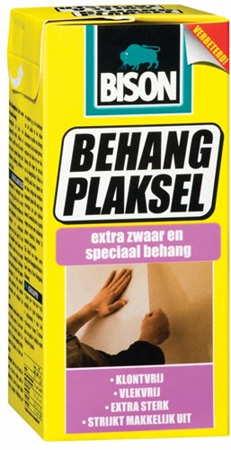 Bison behangplaksel extra zwaar speciaal behang pak 200 g, op basis van hoogwaardig cellulose en kunsthars, vlekt niet, klontert niet, strijkt makkelijk uit, super sterk