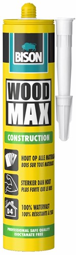 Bison wood max crt 380g*12 nlfr - houtconstructielijm - 6311171 - 6311171