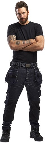 Blåkläder baggy denim stretch x1900 19991141 | zwart | maat c56 - 7330509493250