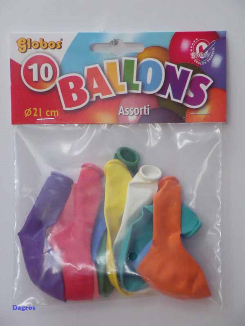 Ballonkleuren 10 stuks 21 cm assorti