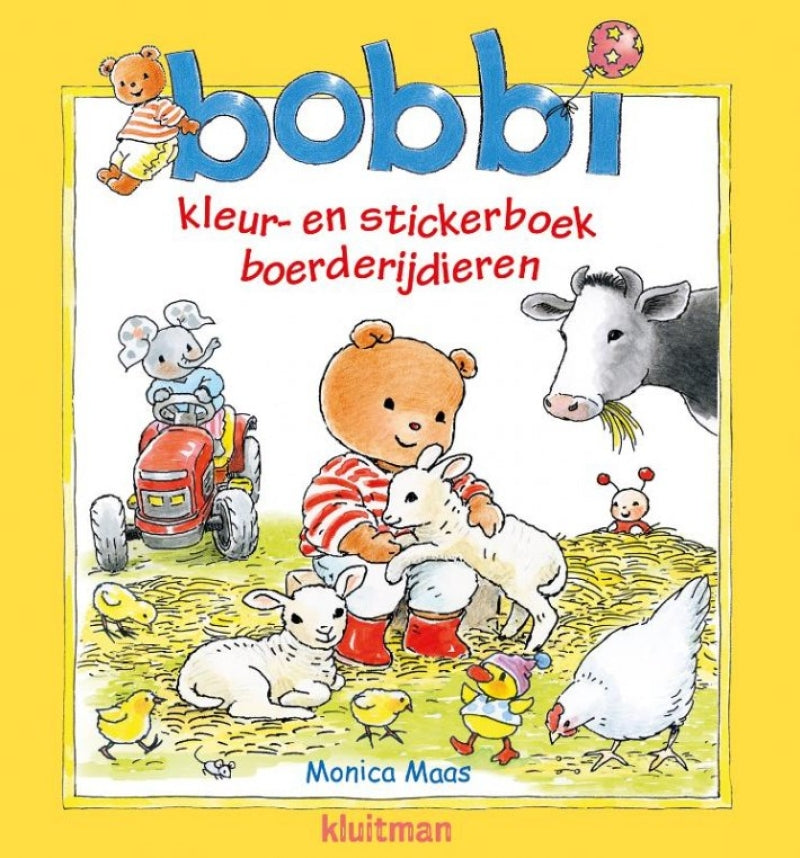 Kluitman bobbi kleur- en stickerboek boerderijdieren